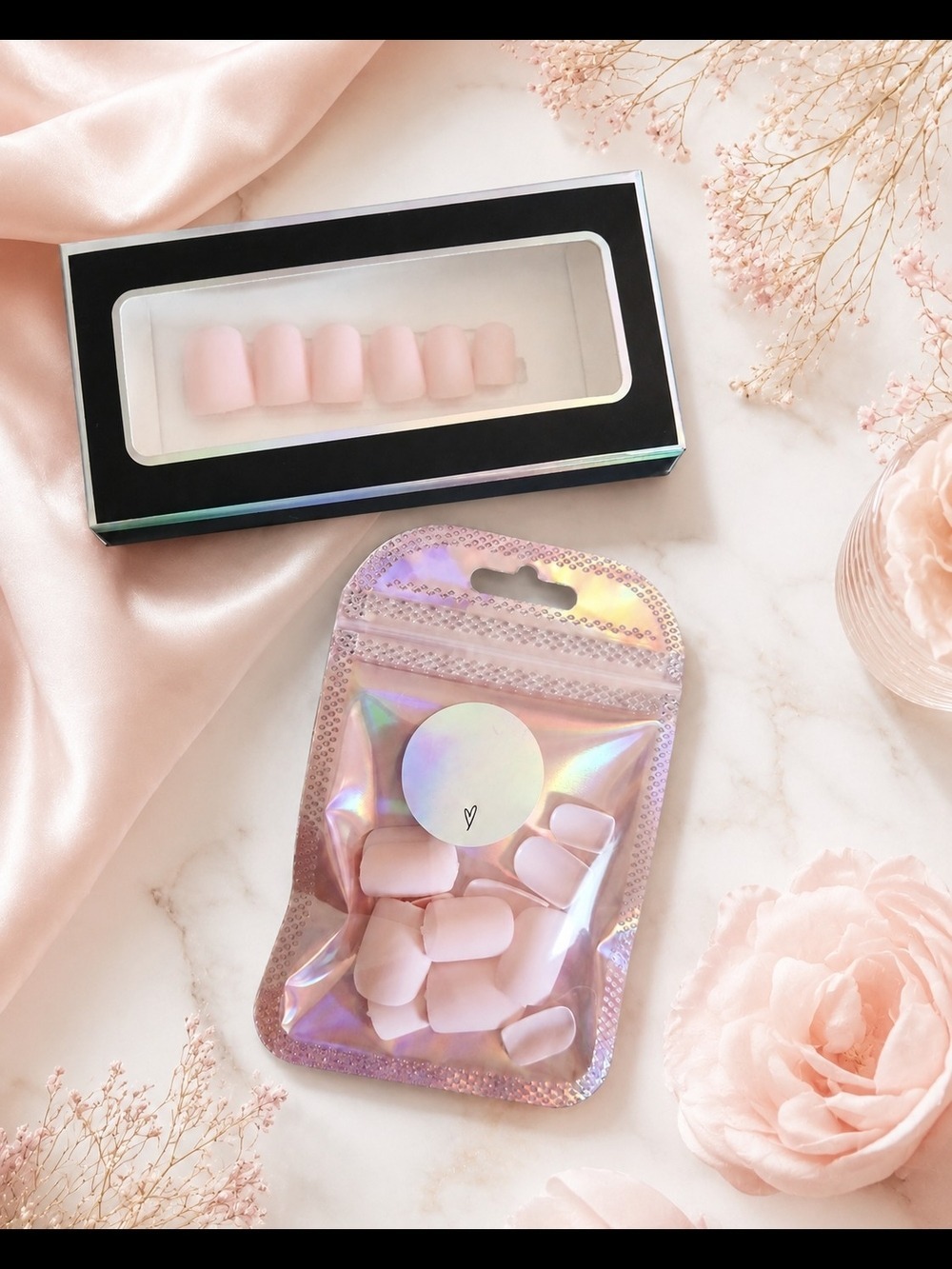 Soft Pink Press-On Nails - Women Makeup Press-On Nails